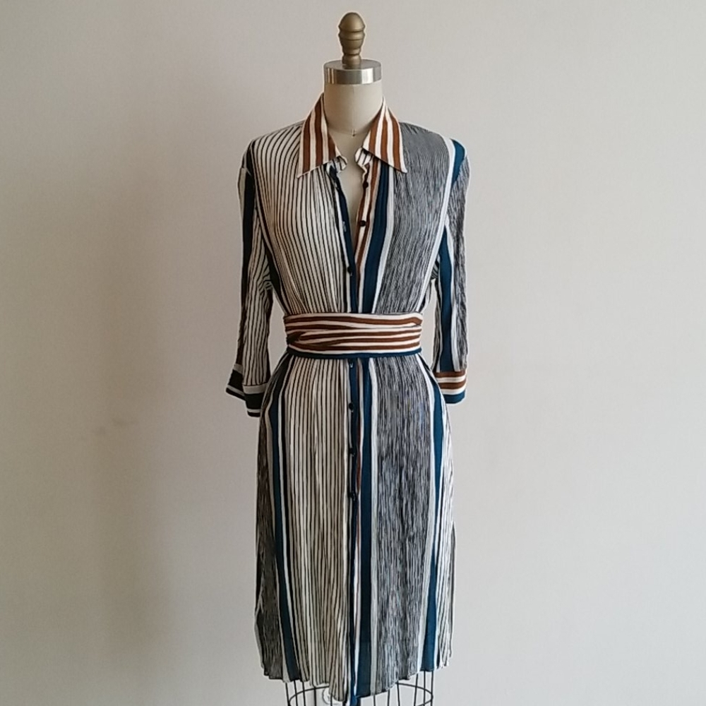 Light weight striped cami dress multi color